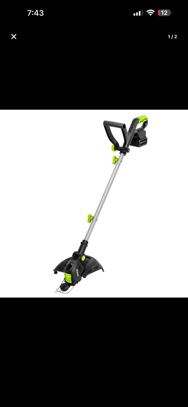 Mzk String Trimmer Edger 20v Cordless 12" New